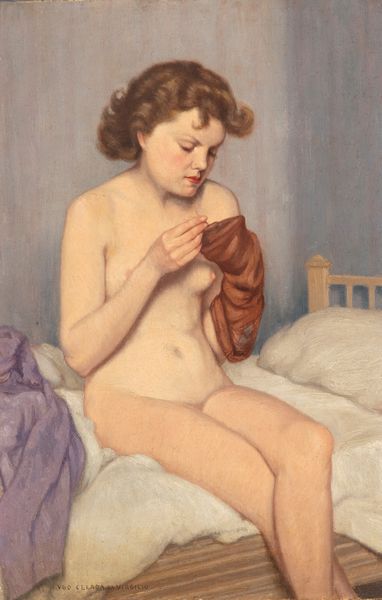 Ugo Celada da Virgilio : Il rammendo  - Asta Importanti Dipinti e Sculture / Arte Figurativa tra XIX e XX Secolo - Associazione Nazionale - Case d'Asta italiane