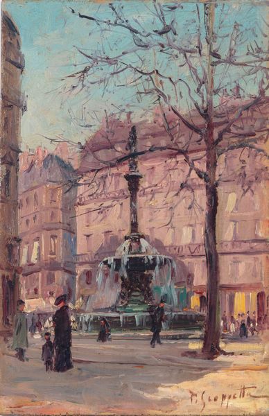 Pietro Scoppetta : Parigi, Place de Theatre  - Asta Importanti Dipinti e Sculture / Arte Figurativa tra XIX e XX Secolo - Associazione Nazionale - Case d'Asta italiane