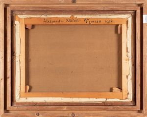 Alessandro Milesi : Al lavoro nella campagna veneta  - Asta Importanti Dipinti e Sculture / Arte Figurativa tra XIX e XX Secolo - Associazione Nazionale - Case d'Asta italiane