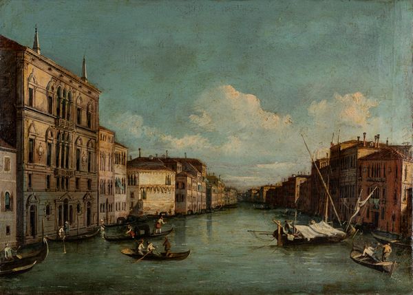 Scuola italiana del XIX secolo : Venezia, Canal Grande  - Asta Dipinti, Sculture e Grafiche / Arte Figurativa tra XIX e XX Secolo - Associazione Nazionale - Case d'Asta italiane