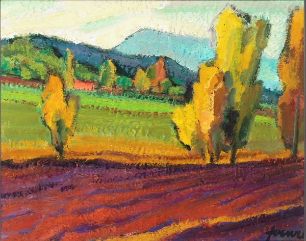 Mario Venzo : Autunno  - Asta Dipinti, Sculture e Grafiche / Arte Figurativa tra XIX e XX Secolo - Associazione Nazionale - Case d'Asta italiane