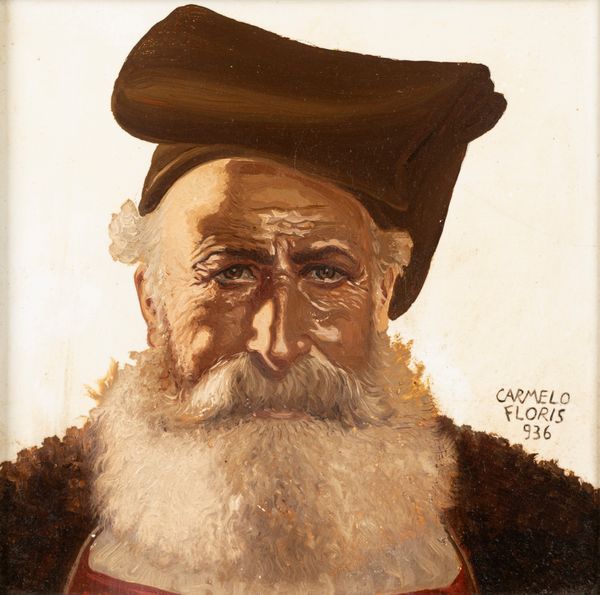Carmelo Floris : Ritratto di anziano  - Asta Dipinti, Sculture e Grafiche / Arte Figurativa tra XIX e XX Secolo - Associazione Nazionale - Case d'Asta italiane