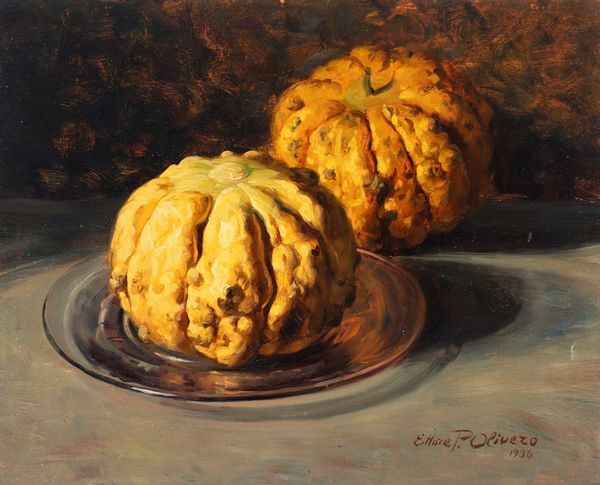 Ettore Olivero Pistoletto : Zucche  - Asta Dipinti, Sculture e Grafiche / Arte Figurativa tra XIX e XX Secolo - Associazione Nazionale - Case d'Asta italiane