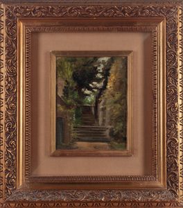 Antonio Mancinelli : San Remo dietro il Casin�; La casa sul fiume  - Asta Dipinti, Sculture e Grafiche / Arte Figurativa tra XIX e XX Secolo - Associazione Nazionale - Case d'Asta italiane