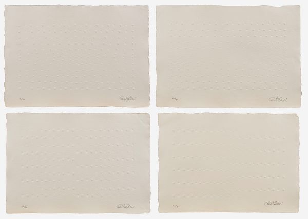 ENRICO CASTELLANI : 4 rilievi calcografici  - Asta Grafica Internazionale e Multipli d'Autore - Associazione Nazionale - Case d'Asta italiane