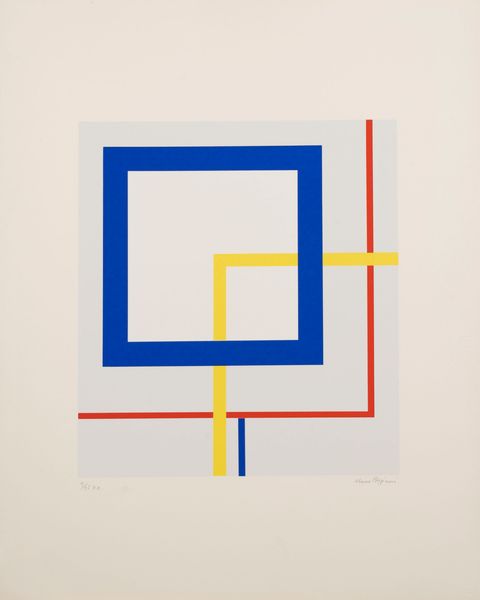 MAURO REGGIANI : Composizione blu, giallo e rosso  - Asta Grafica Internazionale e Multipli d'Autore - Associazione Nazionale - Case d'Asta italiane