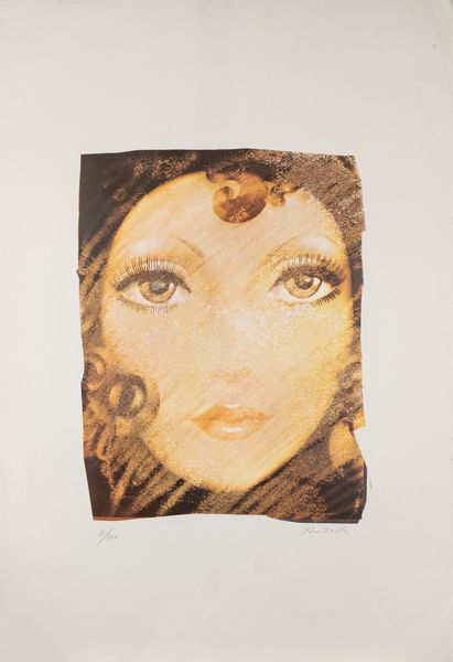 MIMMO ROTELLA : Volto  - Asta Grafica Internazionale e Multipli d'Autore - Associazione Nazionale - Case d'Asta italiane