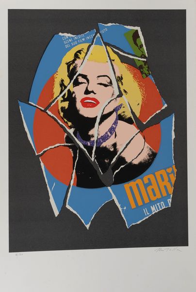 MIMMO ROTELLA : Marilyn  - Asta Grafica Internazionale e Multipli d'Autore - Associazione Nazionale - Case d'Asta italiane