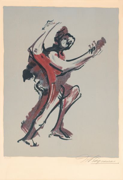 David Alfaro Siqueiros : Figura  - Asta Grafica Internazionale e Multipli d'Autore - Associazione Nazionale - Case d'Asta italiane