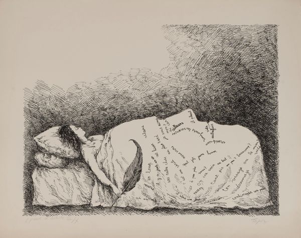 Roland Topor : Dormiente  - Asta Grafica Internazionale e Multipli d'Autore - Associazione Nazionale - Case d'Asta italiane