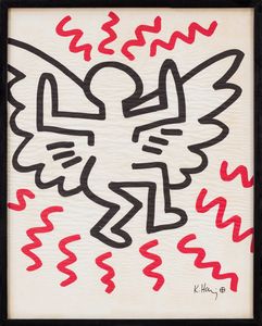 Keith Haring : Bayer Suite completa e lucchetto prodotto per Sali-Adalat  - Asta Grafica Internazionale e Multipli d'Autore - Associazione Nazionale - Case d'Asta italiane