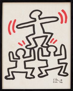 Keith Haring : Bayer Suite completa e lucchetto prodotto per Sali-Adalat  - Asta Grafica Internazionale e Multipli d'Autore - Associazione Nazionale - Case d'Asta italiane