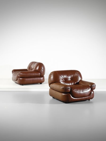 MOBILGIRGI : Coppia di poltrone mod. Sapporo, Cant�  - Asta Asta 494 | DESIGN E ARTI DECORATIVE DEL NOVECENTO Online - Associazione Nazionale - Case d'Asta italiane