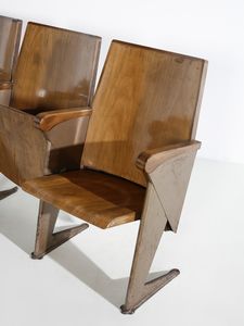 RINALDI GASTONE (1920 - 2006) : Quattro file di poltroncine per cinematografi e teatri mod. LV per Rima, Padova  - Asta Asta 494 | DESIGN E ARTI DECORATIVE DEL NOVECENTO Online - Associazione Nazionale - Case d'Asta italiane