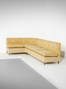 PECORINI GUGLIELMO : Grande divano ad angolo  - Asta Asta 494 | DESIGN E ARTI DECORATIVE DEL NOVECENTO Online - Associazione Nazionale - Case d'Asta italiane