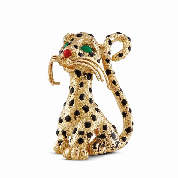 Van Cleef & Arpels : VAN CLEEF & ARPELS SPILLA A FORMA DI LEOPARDO  - Asta GIOIELLI - Associazione Nazionale - Case d'Asta italiane