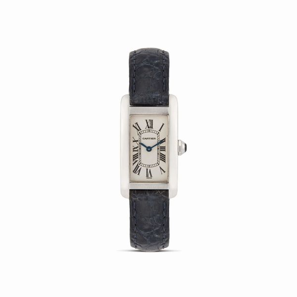 CARTIER : CARTIER TANK AMERICAINE REF. 1713 ORO BIANCO MISURA PICCOLA  - Asta OROLOGI - Associazione Nazionale - Case d'Asta italiane