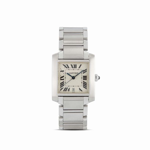 CARTIER : CARTIER TANK FRANCAISE ACCIAIO MISURA GRANDE  - Asta OROLOGI - Associazione Nazionale - Case d'Asta italiane