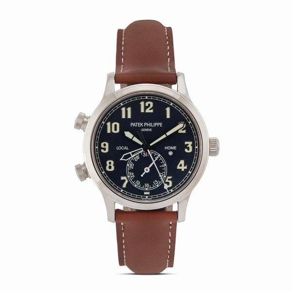 PATEK PHILIPPE : PATEK PHILIPPE REF. 5524G-001 PILOT TRAVEL TIME N. 59638XX/60965XX ANNO 2016  - Asta OROLOGI - Associazione Nazionale - Case d'Asta italiane