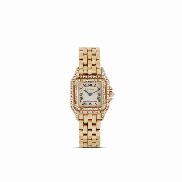 CARTIER : CARTIER PANTHERE ORO GIALLO E DIAMANTI MISURA PICCOLA  - Asta OROLOGI - Associazione Nazionale - Case d'Asta italiane