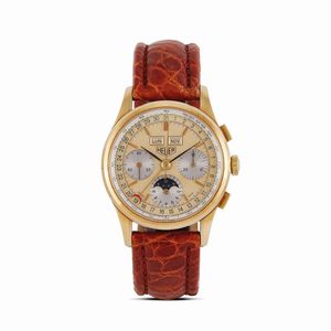 HEUER - HEUER GOLDEN HOURS CRONOGRAFO CALENDARIO COMPLETO E FASI LUNARI