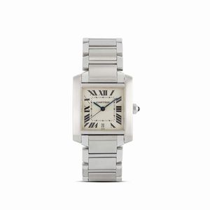 CARTIER - CARTIER TANK FRANCAISE ACCIAIO MISURA GRANDE