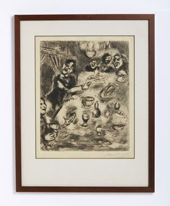 CHAGALL MARC (1887 - 1985) : DA LES FABLES DE LA FONTAINE: LE RIEUR ET LES POISSONS  - Asta Asta 496 | GRAFICA MODERNA, FOTOGRAFIA E MULTIPLI D'AUTORE Online - Associazione Nazionale - Case d'Asta italiane