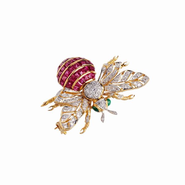 SPILLA A FORMA DI MOSCA  - Asta GIOIELLI - Associazione Nazionale - Case d'Asta italiane