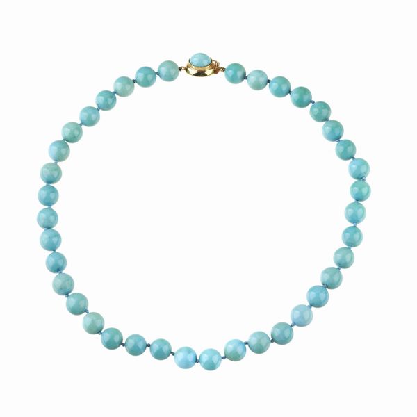 COLLANA CON IMITAZIONE TURCHESE  - Asta GIOIELLI - Associazione Nazionale - Case d'Asta italiane