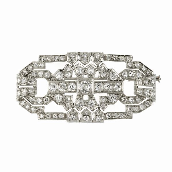 SPILLA CON DIAMANTI  - Asta GIOIELLI - Associazione Nazionale - Case d'Asta italiane