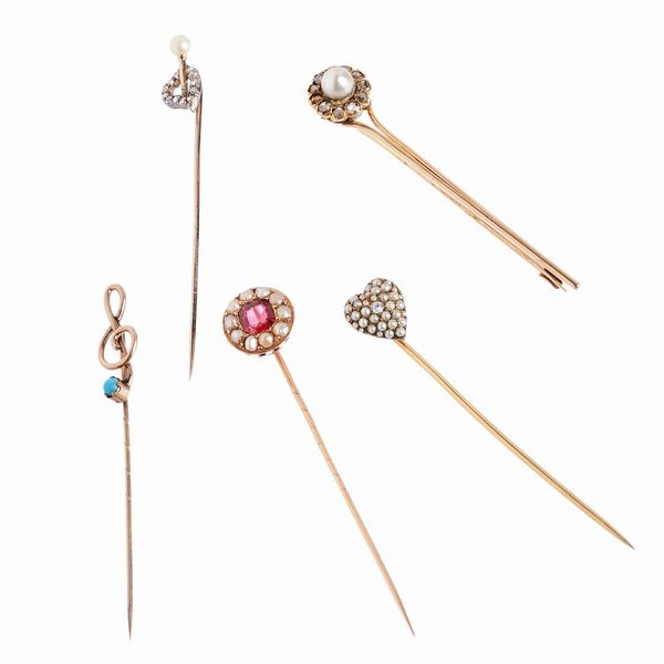 GRUPPO DI SPILLE DA GIACCA  - Asta GIOIELLI - Associazione Nazionale - Case d'Asta italiane