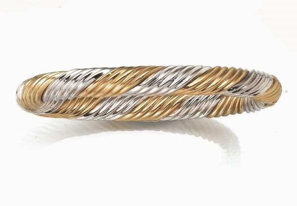 Bracciale in oro bianco e oro giallo  - Asta VINTAGE: BORSE E ACCESSORI DI HERMES, LOUIS VUITTON E ALTRE GRANDI MAISON - Associazione Nazionale - Case d'Asta italiane