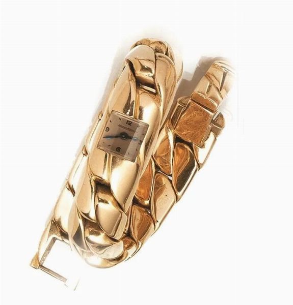 Bracciale orologio Jaeger Le Coultre in oro giallo 18 kt  - Asta VINTAGE: BORSE E ACCESSORI DI HERMES, LOUIS VUITTON E ALTRE GRANDI MAISON - Associazione Nazionale - Case d'Asta italiane