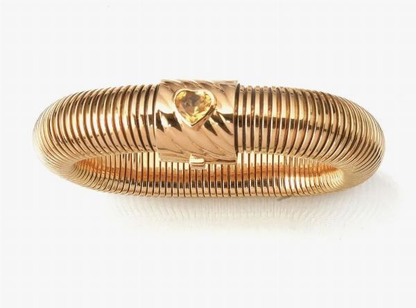 Bracciale in oro rosa&nbsp; quarzo  - Asta VINTAGE: BORSE E ACCESSORI DI HERMES, LOUIS VUITTON E ALTRE GRANDI MAISON - Associazione Nazionale - Case d'Asta italiane