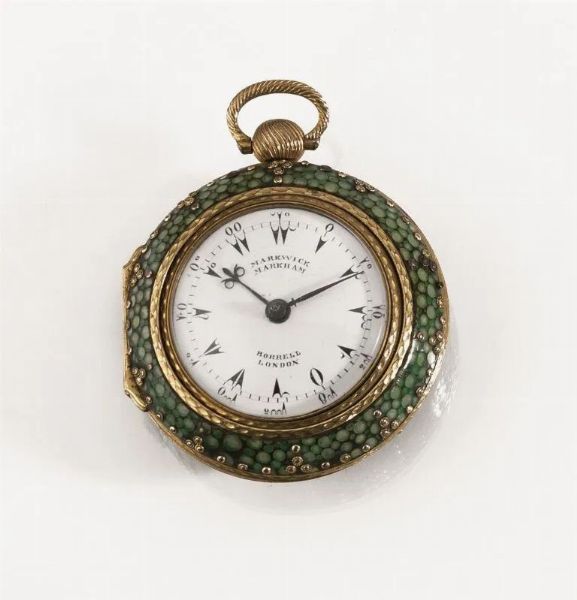 OROLOGIO DA TASCA&nbsp; MARWICK MARKHAM, BORREL, LONDON, N. 24'871, 1800 CIRCA, IN OTTONE DORATO  - Asta VINTAGE: BORSE E ACCESSORI DI HERMES, LOUIS VUITTON E ALTRE GRANDI MAISON - Associazione Nazionale - Case d'Asta italiane