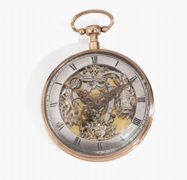 OROLOGIO DA TASCA CON AUTOMI E RIPETIZIONE ORE E QUARTI, BREGUET & FILS, 1820 CIRCA, IN ORO 18 KT  - Asta VINTAGE: BORSE E ACCESSORI DI HERMES, LOUIS VUITTON E ALTRE GRANDI MAISON - Associazione Nazionale - Case d'Asta italiane