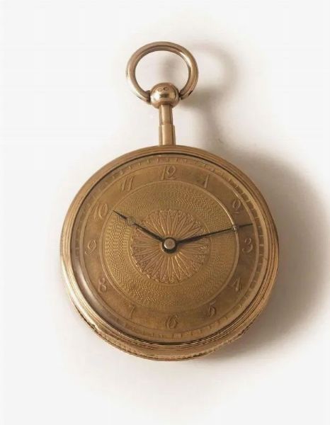 OROLOGIO DA TASCA CON RIPETIZIONE, ANONIMO SVIZZERO, SEC. XIX, IN ORO&nbsp;  - Asta VINTAGE: BORSE E ACCESSORI DI HERMES, LOUIS VUITTON E ALTRE GRANDI MAISON - Associazione Nazionale - Case d'Asta italiane