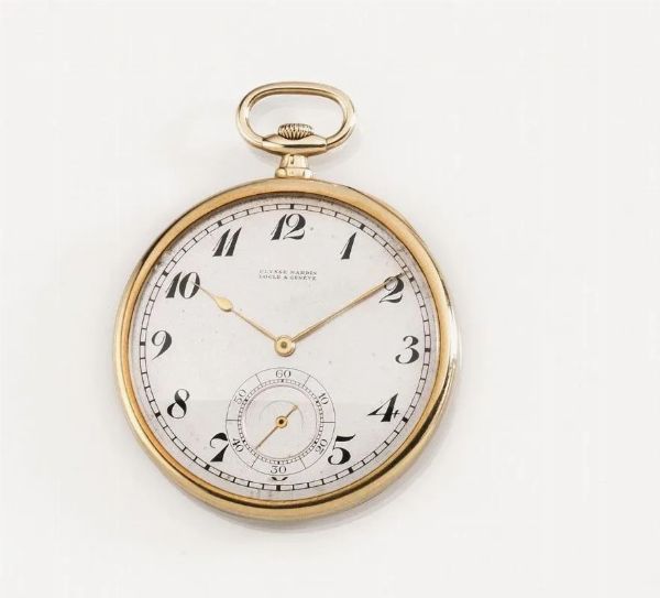 OROLOGIO DA TASCA ULYSSE NARDIN LOCLE GENEVE, MOV. N. 67'971, CASSA N. 337'791, IN ORO GIALLO 18 KT  - Asta VINTAGE: BORSE E ACCESSORI DI HERMES, LOUIS VUITTON E ALTRE GRANDI MAISON - Associazione Nazionale - Case d'Asta italiane