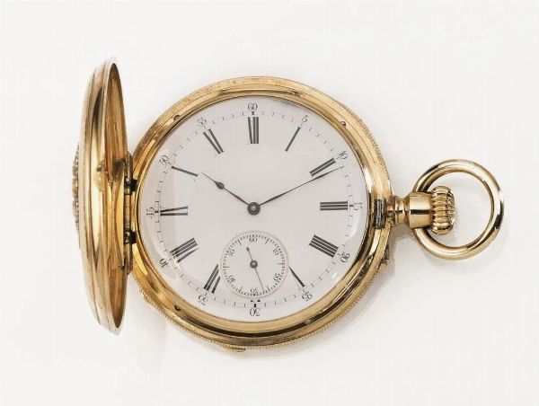 OROLOGIO DA TASCA ROSSELS & FILS, GENEVE, N. 91.656, FINE SEC. XIX, IN ORO GIALLO 18 KT  - Asta VINTAGE: BORSE E ACCESSORI DI HERMES, LOUIS VUITTON E ALTRE GRANDI MAISON - Associazione Nazionale - Case d'Asta italiane