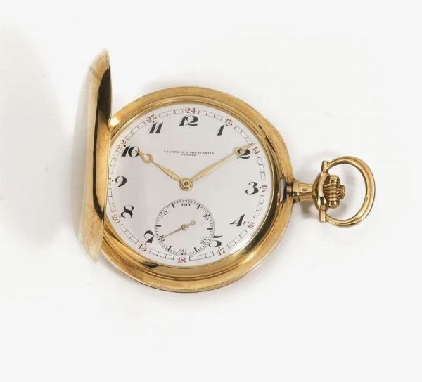 OROLOGIO DA TASCA VACHERON & CONSTANTIN MOV. N. 389250, CASSA N. 241&rsquo;840, 1920 CIRCA, IN ORO GIALLO 18 KT  - Asta VINTAGE: BORSE E ACCESSORI DI HERMES, LOUIS VUITTON E ALTRE GRANDI MAISON - Associazione Nazionale - Case d'Asta italiane