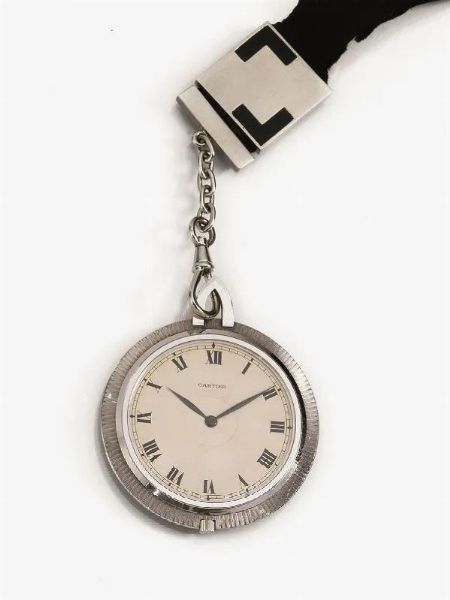 OROLOGIO DA TASCA CARTIER, 1910 CIRCA, IN PLATINO  - Asta VINTAGE: BORSE E ACCESSORI DI HERMES, LOUIS VUITTON E ALTRE GRANDI MAISON - Associazione Nazionale - Case d'Asta italiane