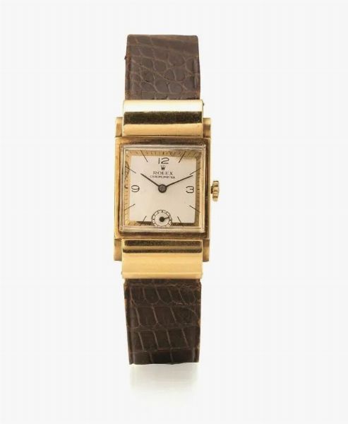 OROLOGIO DA POLSO ROLEX REF. 2537, CASSA N. 2537, ANNI &rsquo;40, IN ORO GIALLO 18 KT  - Asta VINTAGE: BORSE E ACCESSORI DI HERMES, LOUIS VUITTON E ALTRE GRANDI MAISON - Associazione Nazionale - Case d'Asta italiane