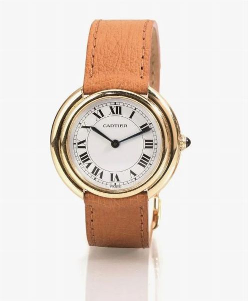 OROLOGIO DA POLSO CARTIER VENDOME IN ORO GIALLO 18 KT, CON ASTUCCIO  - Asta VINTAGE: BORSE E ACCESSORI DI HERMES, LOUIS VUITTON E ALTRE GRANDI MAISON - Associazione Nazionale - Case d'Asta italiane