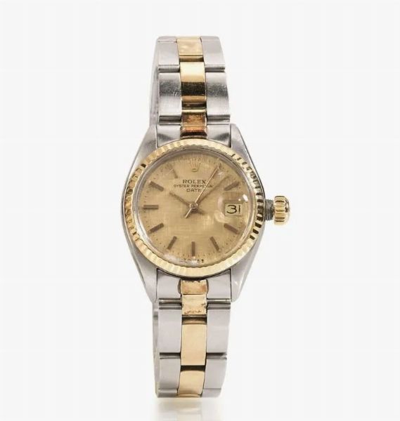 OROLOGIO DA POLSO ROLEX OYSTER PERPETUAL DATE REF. 6917, SERIALE N. 5'108'630, IN ACCIAIO E ORO  - Asta VINTAGE: BORSE E ACCESSORI DI HERMES, LOUIS VUITTON E ALTRE GRANDI MAISON - Associazione Nazionale - Case d'Asta italiane