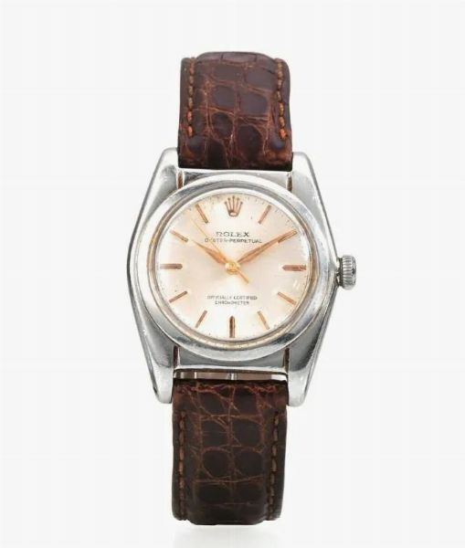 OROLOGIO DA POLSO ROLEX OYSTER PERPETUAL REF. 2940 SERIALE 528'936, 1946 CIRCA, IN ACCIAIO  - Asta VINTAGE: BORSE E ACCESSORI DI HERMES, LOUIS VUITTON E ALTRE GRANDI MAISON - Associazione Nazionale - Case d'Asta italiane