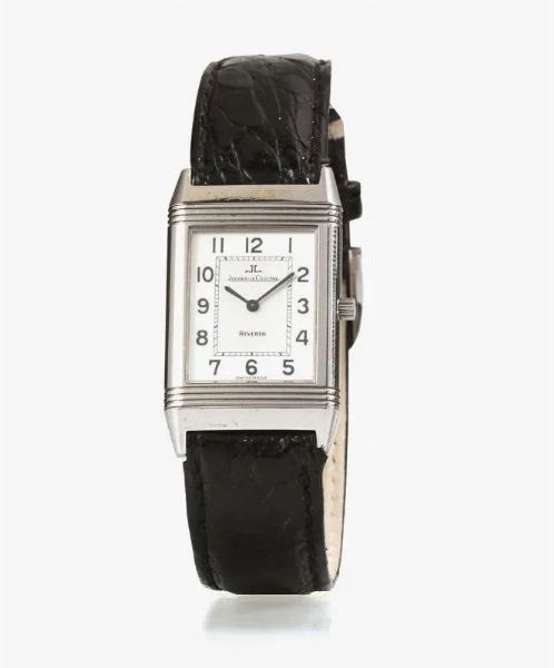 OROLOGIO DA POLSO JAEGER LE COULTRE REVERSO REF. 250.8.86, CASSA N. 1'748'187, IN ACCIAIO  - Asta VINTAGE: BORSE E ACCESSORI DI HERMES, LOUIS VUITTON E ALTRE GRANDI MAISON - Associazione Nazionale - Case d'Asta italiane