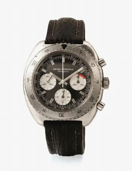 OROLOGIO DA POLSO GIRARD PERREGAUX OLIMPICO, ANNI 70, IN ACCIAIO&nbsp;  - Asta VINTAGE: BORSE E ACCESSORI DI HERMES, LOUIS VUITTON E ALTRE GRANDI MAISON - Associazione Nazionale - Case d'Asta italiane