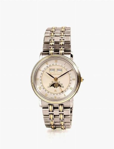 OROLOGIO DA POLSO BLANCPAIN VILLERET IN ACCIAIO E ORO, CON ASTUCCIO  - Asta VINTAGE: BORSE E ACCESSORI DI HERMES, LOUIS VUITTON E ALTRE GRANDI MAISON - Associazione Nazionale - Case d'Asta italiane