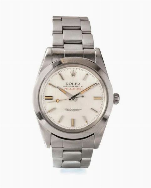 OROLOGIO DA POLSO OYSTER PERPETUAL MILGAUSS, REF. 1019, SERIALE N. 1'916'193, 1968 CIRCA, IN ACCIAIO  - Asta VINTAGE: BORSE E ACCESSORI DI HERMES, LOUIS VUITTON E ALTRE GRANDI MAISON - Associazione Nazionale - Case d'Asta italiane