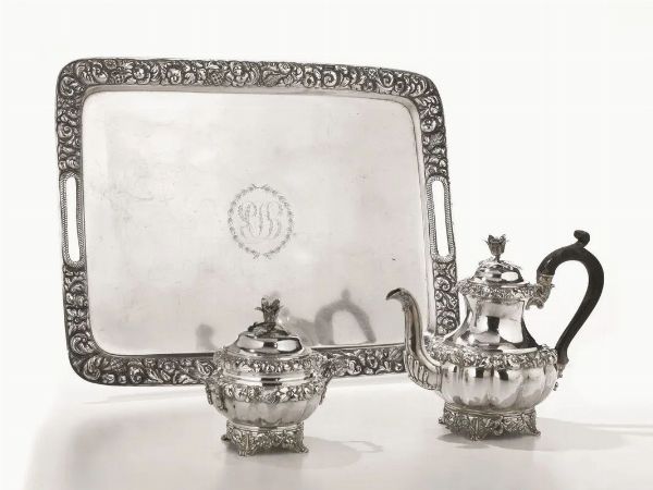 SERVITO DA T&Egrave;, NAPOLI, PRIMA MET&Agrave; SEC. XIX, FACITORE GIUSEPPE CHIRCHIANO  - Asta VINTAGE: BORSE E ACCESSORI DI HERMES, LOUIS VUITTON E ALTRE GRANDI MAISON - Associazione Nazionale - Case d'Asta italiane